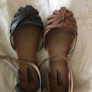 Bundle of two pairs of Arizona jean co sandals